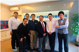 菱電グループは日本VISCO上層部一行の来訪を接待した